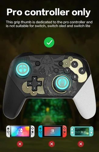 Vista 2 de Empuñaduras de pulgar para mando Switch Pro, tapas de joystick compatibles con el controlador Switch Pro, controlador PS5, controlador PS4