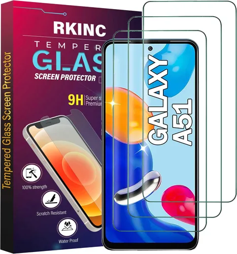 Vista 25 de RKINC Protector de pantalla [paquete de 4] para Samsung Galaxy A12 / Galaxy A02S / A12 Nacho, protector de pantalla de vidrio templado, 0.013 in