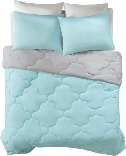 Vista 9 de Comfort Spaces Vixie Juego de Edredón Reversible - Cubierta Acolchada Geométrica Casual de Moda, Ropa de Cama Acogedora Alternativa de Plumón