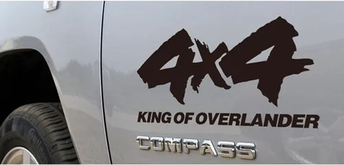 Vista 6 de Calcomanías adhesivas 4X4 para todoterreno, diseño gráfico en vinilo para cama y lateral de camioneta, accesorios universales