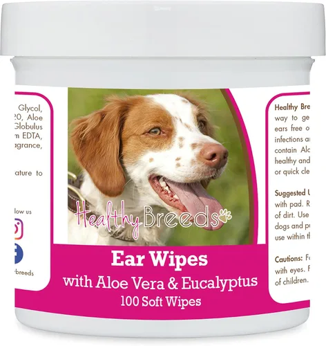 Vista 176 de Healthy Breeds Affenpinscher Toallitas de limpieza de oídos con aloe y eucalipto para perros, 100