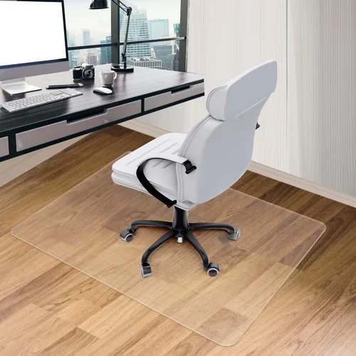 Vista 6 de Alfombrilla transparente para silla de 36"x48" para suelos de madera dura - Protector de alfombrilla para escritorio de oficina, fácil deslizamiento