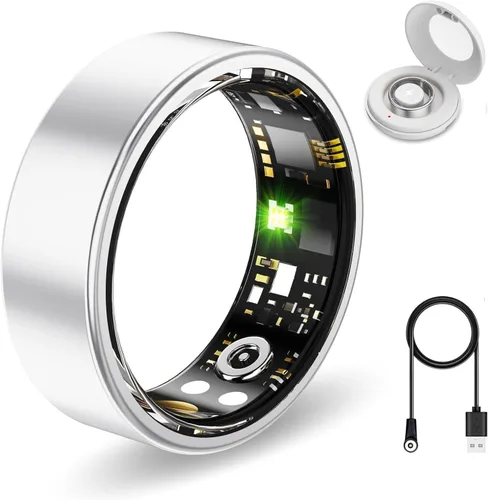 Vista 11 de Anillos de salud inteligentes para mujeres y hombres, rastreador de actividad con frecuencia cardíaca, oxígeno en sangre, HRV, monitor de sueño