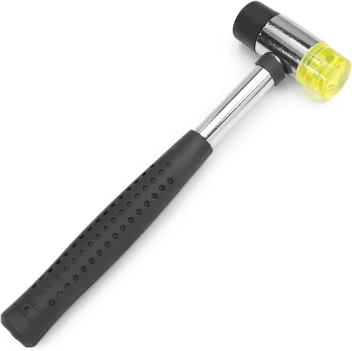 Vista 8 de Utoolmart Martillo de goma, martillo de doble cabeza reemplazable de 0.984 in con 2 puntas de martillo, con mango de goma antideslizante