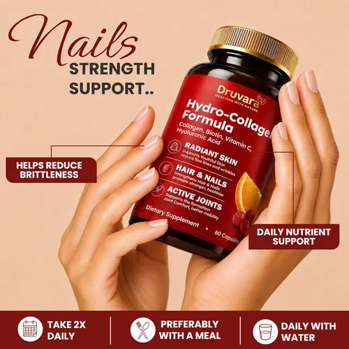 Vista 4 de Colágeno hidrolizado con biotina y vitamina C Pastillas de colágeno para hidratación de la piel, comodidad de las articulaciones y cabello y uñas