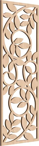Vista 61 de 9 3/8"W x 24 3/8"H x 1/4"T Utica Decorativo Fretwork Madera Paneles de Pared, Abedul