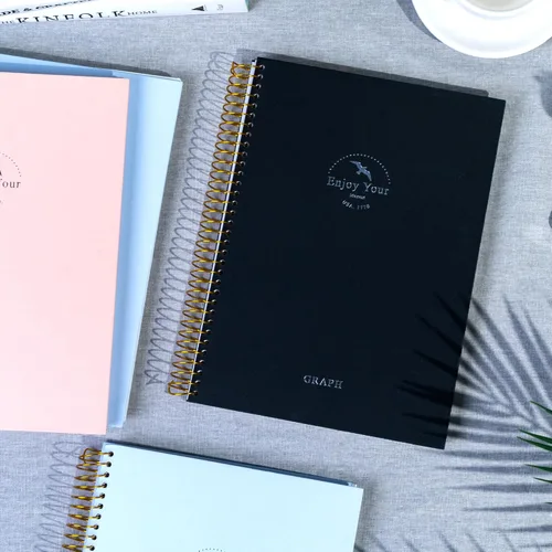 Vista 6 de FLYING EAGLE Cuaderno de gráficos grande de 8.5 x 11 pulgadas, cuadrícula gráfica en espiral, 210 páginas, cuaderno gráfico de tapa dura, cuaderno