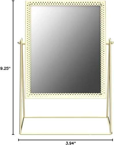 Vista 8 de Espejo de maquillaje espejo cosmético de una sola cara Espejo rectangular de belleza espejo de maquillaje hecho a mano para tocador mesa escritorio