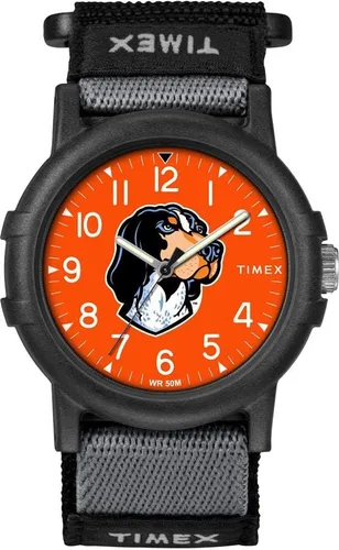 Vista 11 de Timex Reloj unisex Collegiate Recruit de 1.496 in - Tennessee Volunteers con correa de tela negra