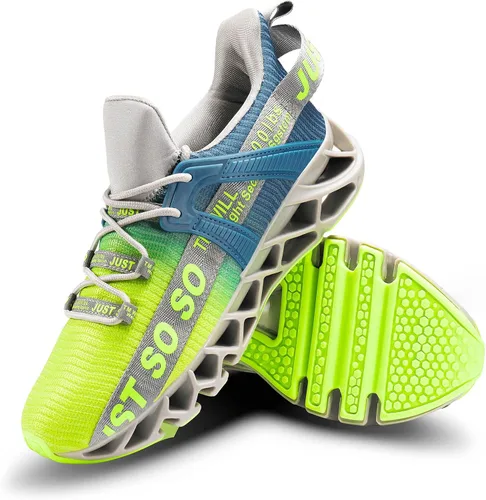Vista 7 de COKAFIL - Zapatos de correr para hombre, tenis atléticos con bordes para caminar