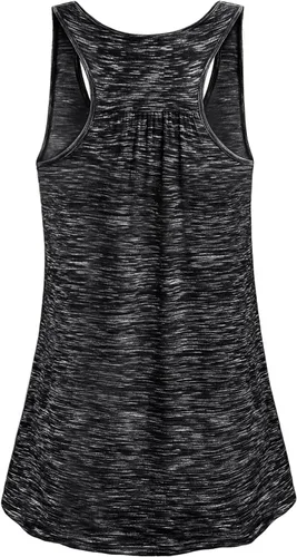 Vista 67 de Cestyle - Camiseta sin mangas para mujer, cuello redondo, corte holgado, para entrenamiento