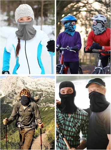 Vista 4 de 9 unidades de máscara de esquí para hombre, pasamontañas refrescante, protector UV, máscara de cara completa de verano, resistente al viento
