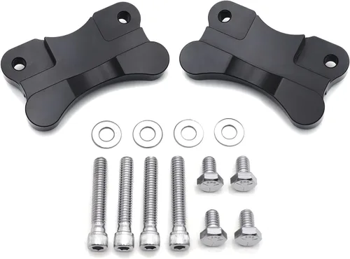 Vista 3 de H2702- Soporte de montaje para adaptador de guardabarros a horquilla negro compatible con Harley FLST 86-14 con rueda de 21 pulgadas