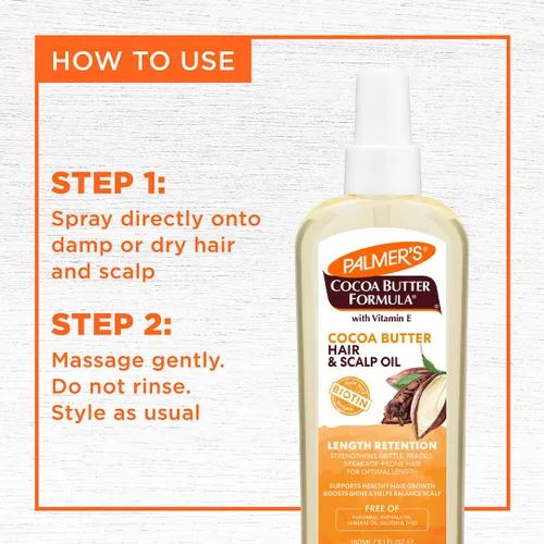 Vista 6 de Palmer's Manteca de cacao y aceite de biotina para cabello y cuero