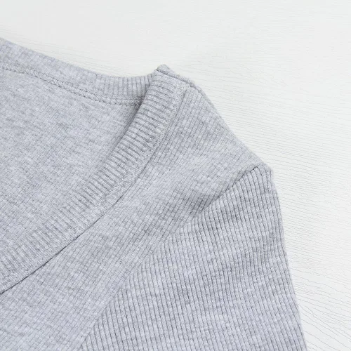 Vista 2 de PALINDA Camiseta básica de verano de manga corta con cuello redondo para mujer
