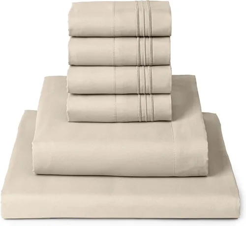 Vista 23 de Mellanni Juego de sábanas Twin XL - Juego de ropa de cama de 4 piezas de la colección icónica, (incluyendo 2 fundas de almohada), bolsillo profundo