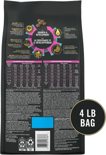 Vista 6 de Purina Pro Plan Alimento para Cachorros de Piel y Estómago Sensibles Fórmula de Cordero y Harina de Avena - Bolsa de 4 lb