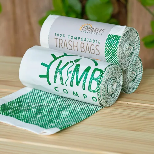 Vista 8 de KC's - Bolsas de basura biodegradables pequeñas compostables de 3 galones, 25 unidades Bolsas de compost desechables extra duraderas con cierre