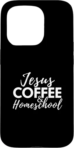 Vista 14 de Jesus Coffee and Homeschool Christian Family Faith Coffee Case for iPhone 17