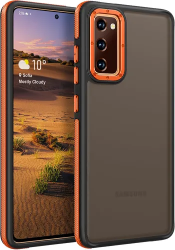 Vista 13 de Rayboen Funda para Samsung Galaxy S20 FE con 2 protectores de pantalla suaves, transparente y antiarañazos, parte trasera de policarbonato duro 1