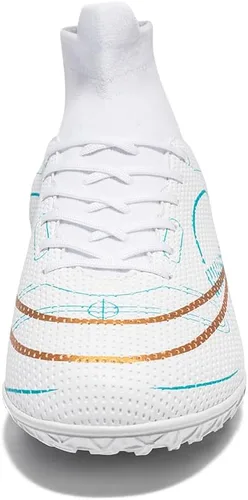 Vista 5 de JIEBUNIAO Botas de fútbol para hombre, zapatos de fútbol profesionales de alta calidad, para interiores y exteriores, cómodos tenis atléticos