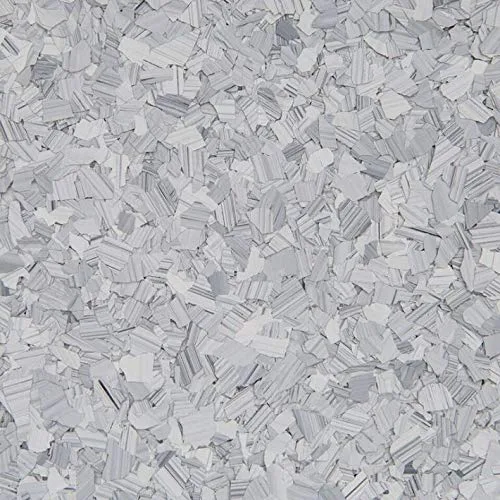Vista 2 de Suministro de piso de hormigón Caja de 25 LB Epoxi Flake - Piedra pómez (F-9303) - Blanco grisáceo - 1/4" - Alta viscosidad - Resistente al agua 9202