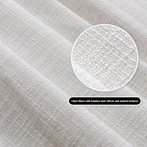 Vista 9 de LUSTROWIN Cortina de lino personalizada plisada para oscurecer la habitación, cortinas opacas para sala de estar, dormitorio, comedor, ventana #01