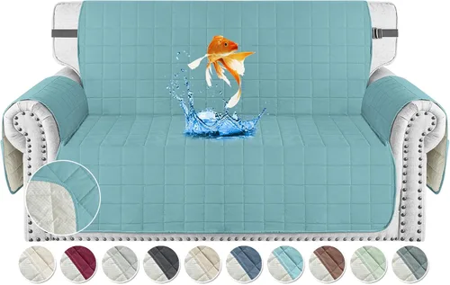 Vista 13 de MAXIJIN Fundas impermeables para sofá de 3 cojines, aptas para mascotas, fundas acolchadas para sofá de 69 pulgadas, lavables, protector de sofá
