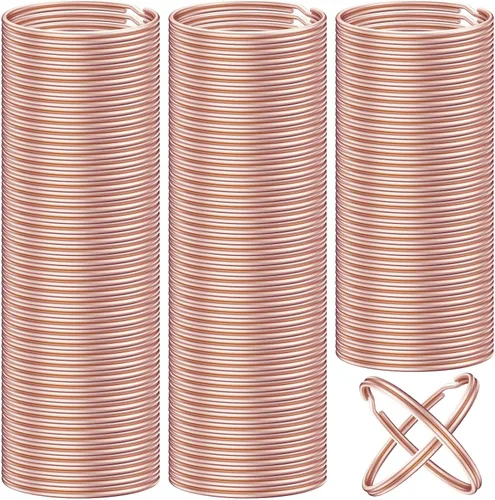 Vista 8 de 200 piezas de llaveros, anillos divididos a granel para llavero y manualidades (bronce)