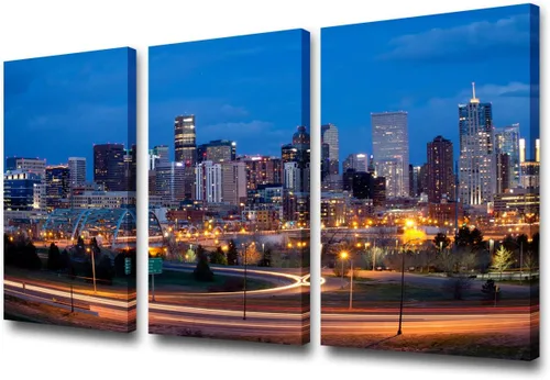 Vista 160 de San Antonio Sundown - Impresión en lienzo, paisaje de ciudad de pared grande, paisaje urbano extra grande de Texas, impresión de pared de horizonte