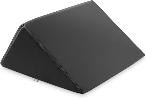 Vista 9 de Saloniture Cojín de mesa de masaje triangular con cuña para debajo de la rodilla, extra grande, 19 x 12 x 20 x 15.5 pulgadas, terciopelo gris