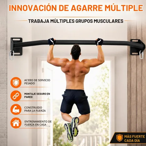 Vista 8 de Pull Up Bar Wall Mounted-Heavy Duty Joist Mounted Pull Up Bar-Premium Strength Training Pull-Up Bars-Fast and Easy Installation for Home and Garage