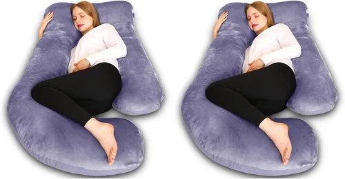 Vista 9 de Almohada de embarazo Chilling Home, almohadas de embarazo en forma de U para dormir, almohada de cuerpo completo, almohada de maternidad