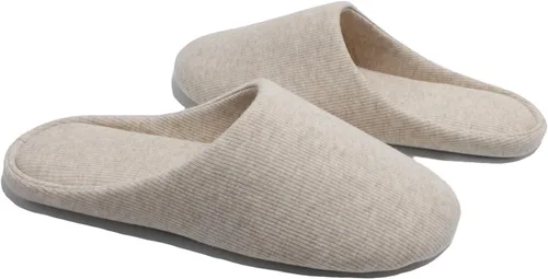 Vista 2 de ofoot Pantuflas de algodón lavables de espuma viscoelástica para mujer, para interiores, para dormir, para dormitorio, suela de goma antideslizante