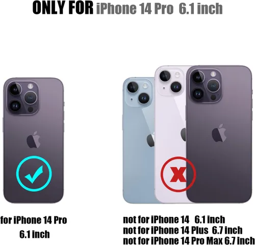 Vista 14 de Nvollnoe - Funda para iPhone 14 con tarjetero [tienda de 5 tarjetas] Negro - Almacenamiento más grande