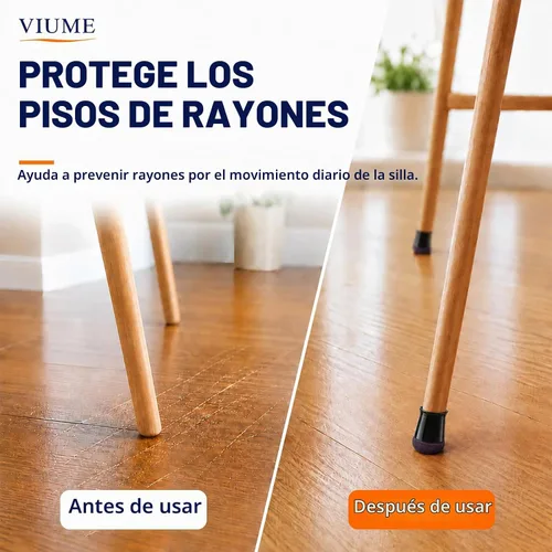 Vista 2 de 24 Piezas Protectores de Piso para Patas de Silla para Pisos de Madera Dura Cubiertas de Silicona para Proteger Pisos de Baldosas de Madera