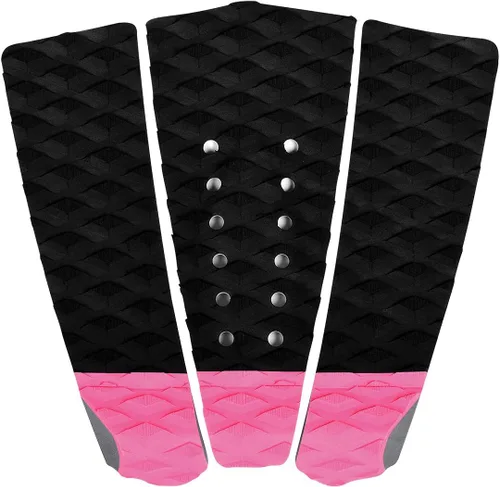 Vista 12 de Abahub 3 almohadillas de tracción de EVA para tabla de surf con patín para patinetas, tablas de surf, funboard, tabla de pescado, Naranja