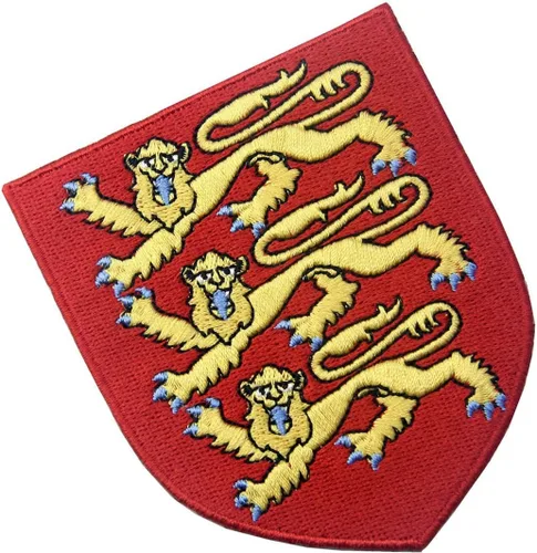 Vista 4 de Escudo de armas de Inglaterra Royal Emblema bordado Escudo de león británico Parche para coser
