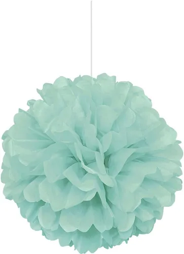Vista 10 de Pompón de papel de seda color negro, de 16 pulgadas., talla única , Negro