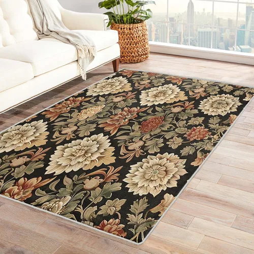 Vista 17 de Alfombra de abeja, alfombra de 2 x 3, alfombras de flores de abeja para entrada y dormitorio, alfombra de área pequeña, alfombra de área pequeña