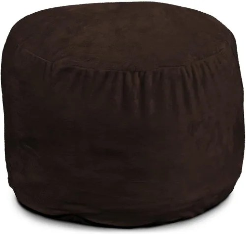 Vista 32 de ULTIMATE SACK Puf otomano de 2 pies Gamuza camello Relleno de espuma - Funda extraíble lavable Camel (Camel Suede)