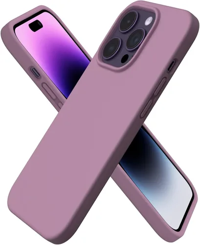 Vista 15 de ORNARTO - Funda para iPhone 14 Pro de 6.1 pulgadas, silicona líquida delgada, azul bebé 3-Layer Full Covered Soft Gel Rubber, Non-Slip Grip
