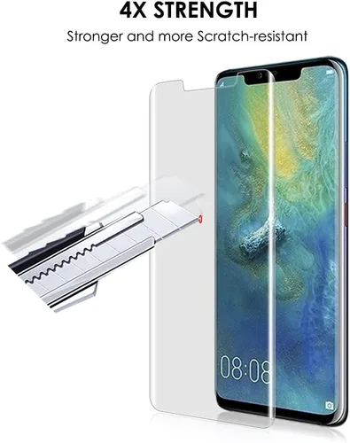 Vista 6 de Paquete de 3 protectores de pantalla para Huawei Mate 20 Pro, vidrio templado [juego UV], adhesivo de pantalla completa de borde a borde, reparación