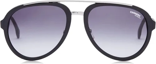 Vista 2 de Carrera Lentes de sol de aviador de metal 57 0TI7 negro mate rutenio 9O gris oscuro lente degradado Negro en mate plateado M