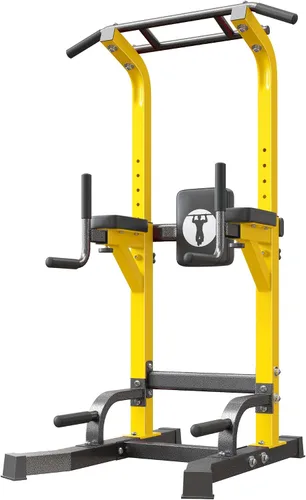 Vista 8 de SogesHome Power Tower Pull Up Bar Dip Stand, 10 Adjustable Height Free Standing Assistive Trainer Dip Station, Multi-Function Strength Training