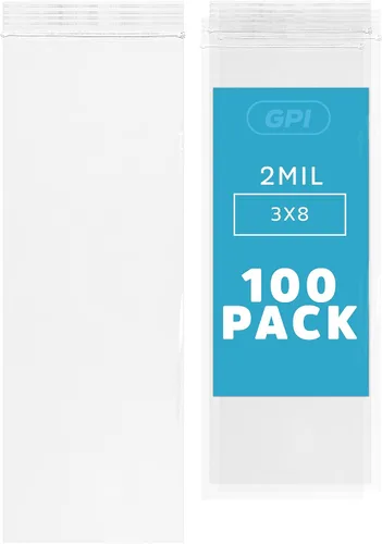 Vista 8 de Bolsas con cremallera de 1 pulgada x 8 pulgadas de largo, paquete de 12000