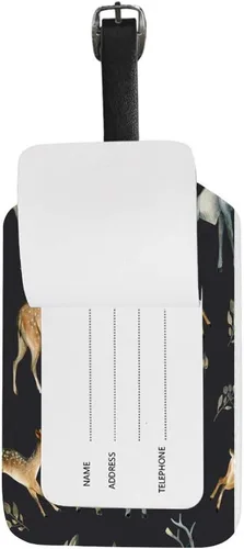 Vista 4 de Guitong Travel Equipaje Etiqueta Acuarela Tropical Animal Mochila Etiqueta Maleta Identificador de Viaje de Cuero Inteligente Viaje Negocio