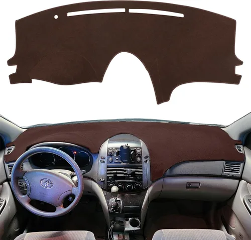Vista 11 de Protector para tablero de automóvil Compatible con Toyota Sienna 2004 2005 2006 2007 2008 2009 2010 (Beige)