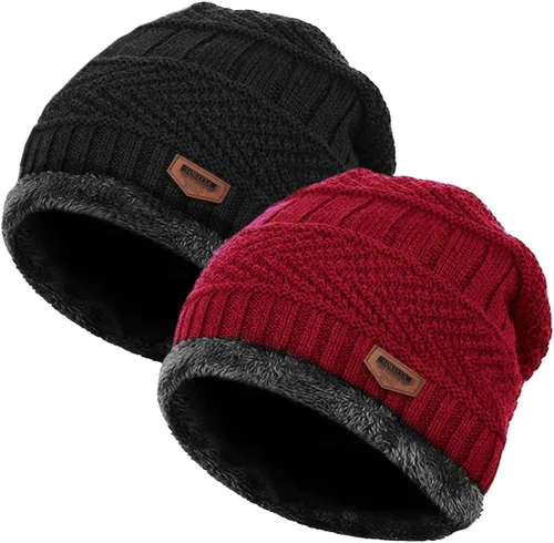 Vista 99 de Loritta Gorro de invierno cálido de punto grueso y holgado para hombre