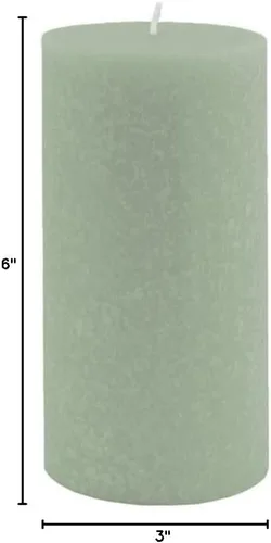 Vista 6 de Root Candles Velas de pilar sin perfume Timberline™ con textura mejorada de cera de abeja, 3 x 6 pulgadas, verde salvia